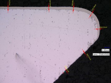 SIFCO ASC - Brush Plated Corner Cross Section